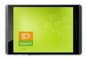 RollaPoll mobile survey app powers survey on hp slate 8